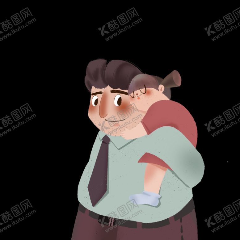 编号：39685507140025333122【酷图网】源文件下载-父亲节感恩节父女元素