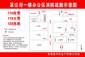 办公区疏散图