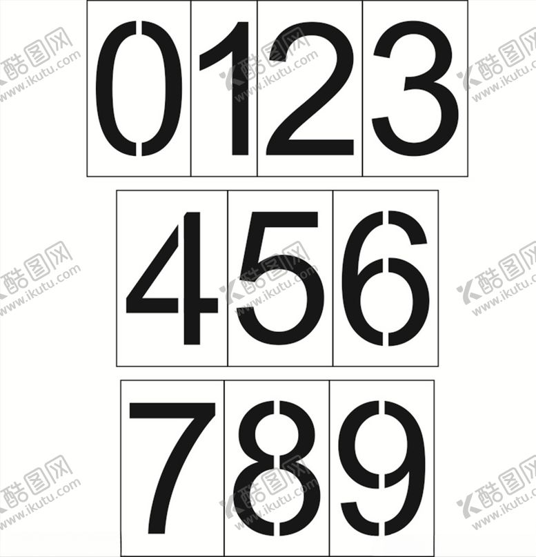 编号：90107610310751516320【酷图网】源文件下载-镂空数字