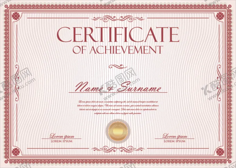 编号：30963510311839423494【酷图网】源文件下载-证书模板