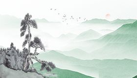 水墨山水图