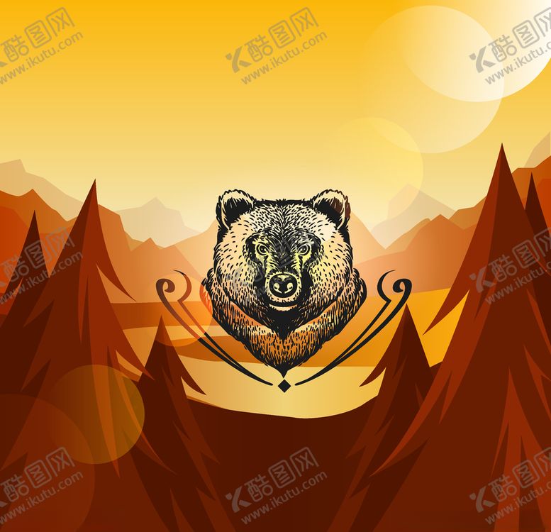 编号：52896610290810199210【酷图网】源文件下载-矢量动物矢量植物插画手绘