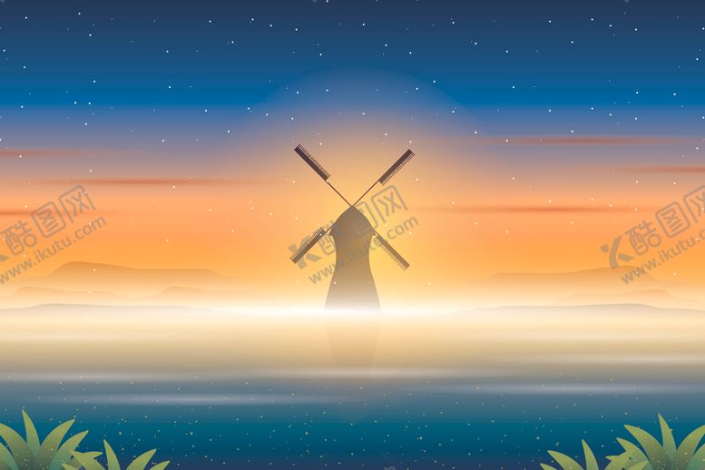 编号：81468609280538467853【酷图网】源文件下载-自然风光插画