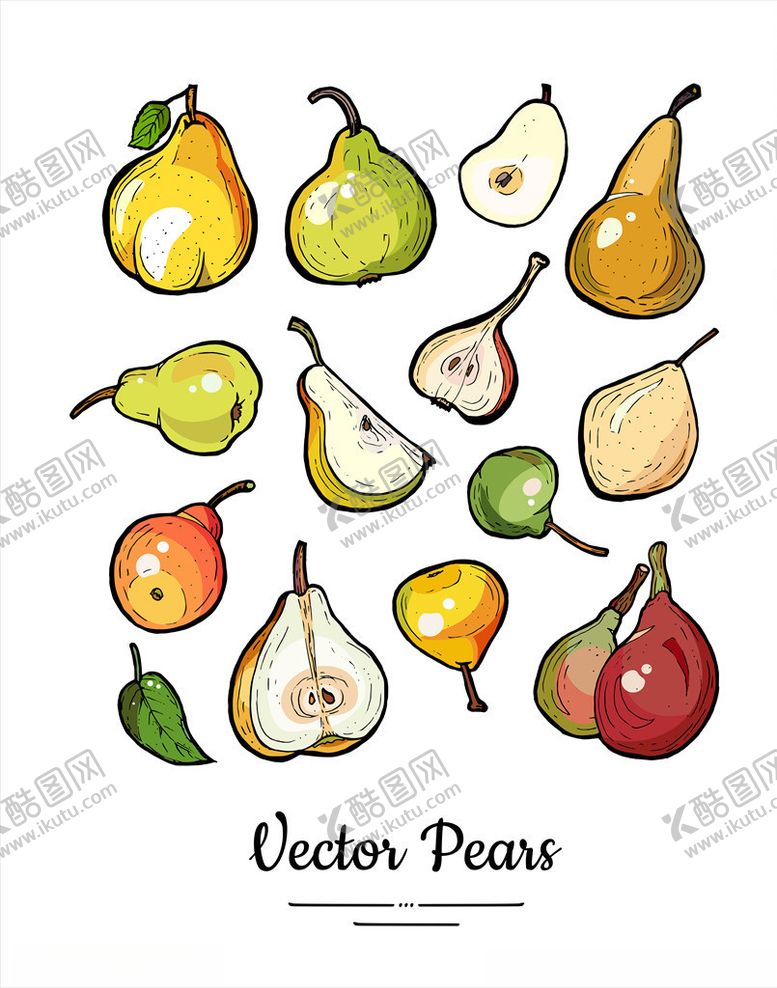 编号：14210310182314016473【酷图网】源文件下载-手绘水果