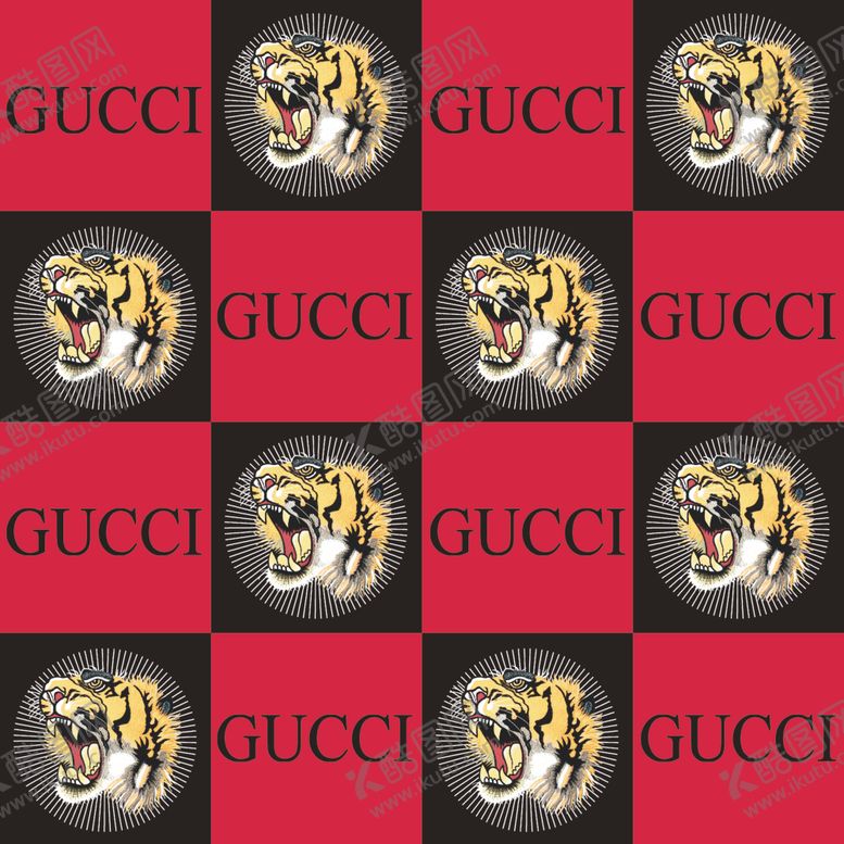 编号：24907109210517597705【酷图网】源文件下载-大牌花型老虎古驰