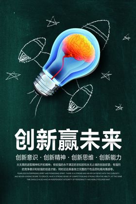 创新赢未来企业文化标语海报素材