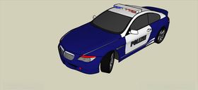 C4D模型警车