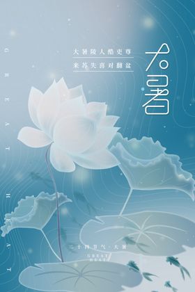 24节气之大暑海报设计图片中国风氛蜻蜓