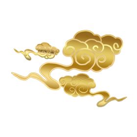 金色金箔云朵