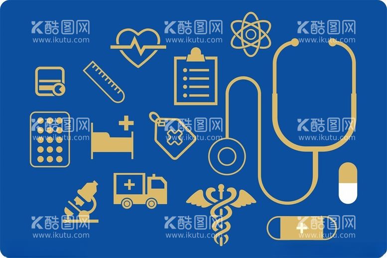 编号：73051712180504279418【酷图网】源文件下载-医疗图标名片