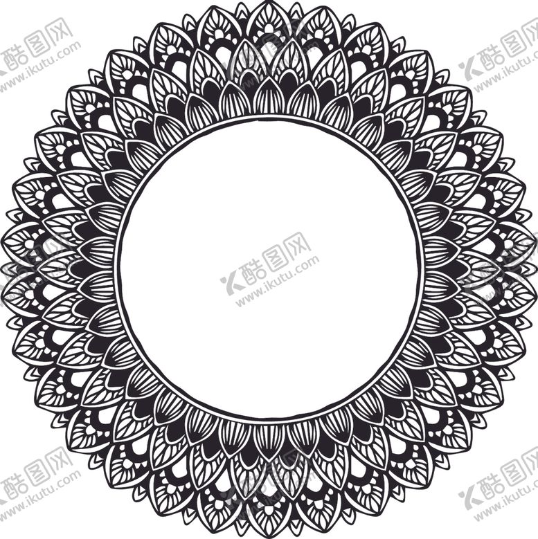 编号：91558809202301428975【酷图网】源文件下载-曼陀罗花纹
