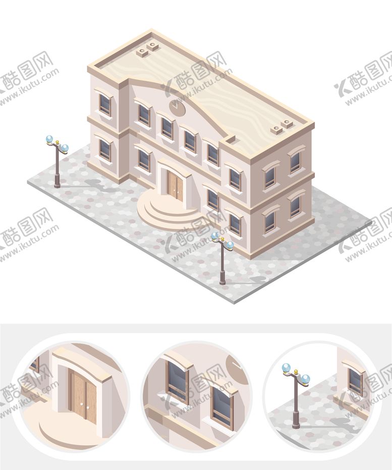 编号：13217010080016074840【酷图网】源文件下载-等距城市建筑