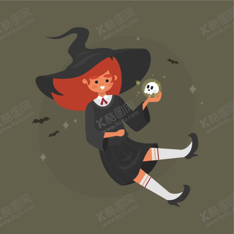编号：59243712102225014579【酷图网】源文件下载-卡通魔女