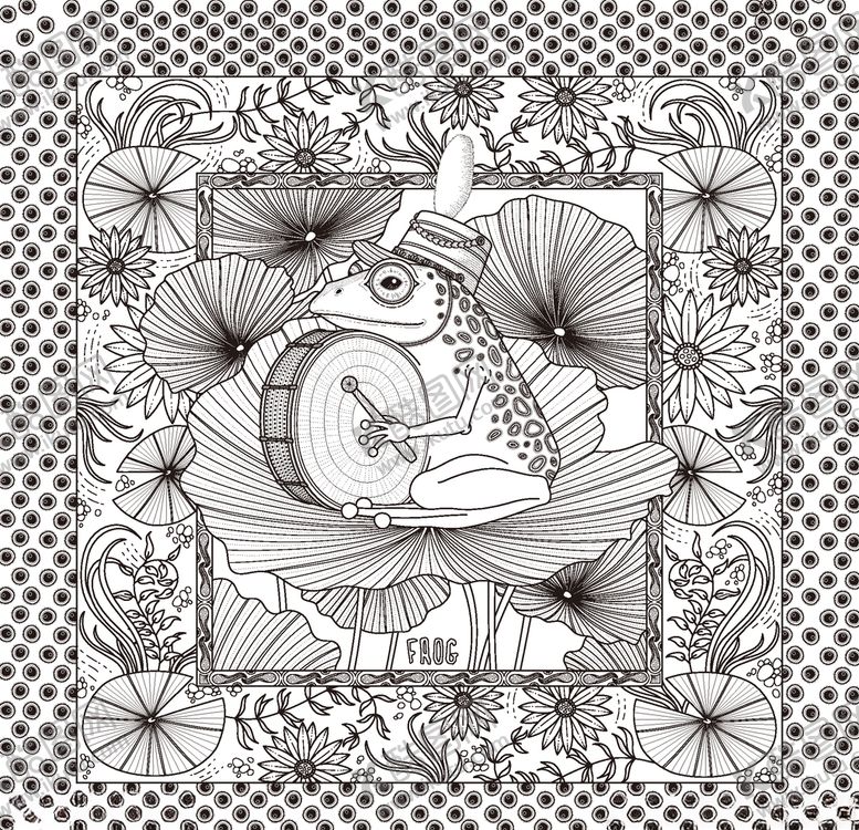 编号：58761109281015009665【酷图网】源文件下载-矢量动物植物线稿