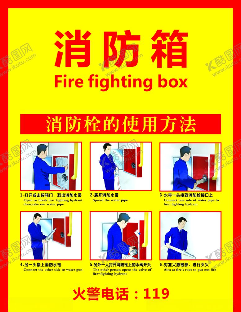 编号：80024610220535015496【酷图网】源文件下载-消防箱使用方法