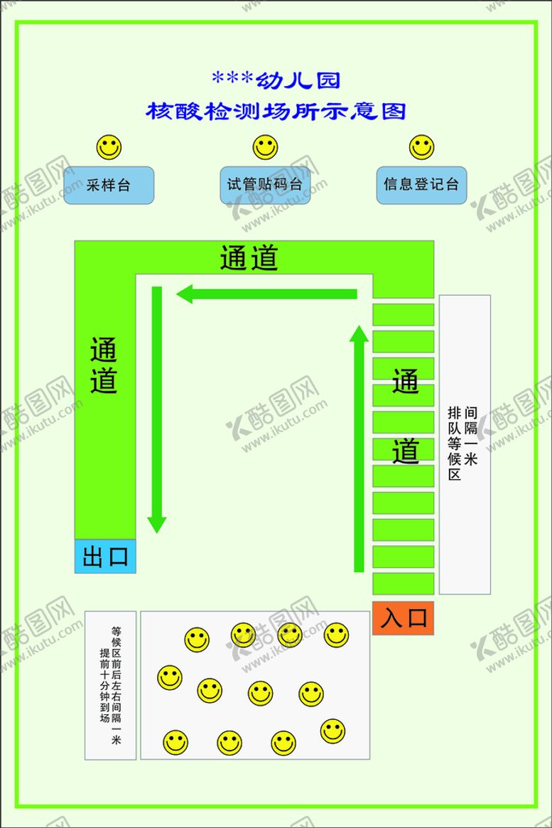 编号：26945801291305447208【酷图网】源文件下载-核酸检测场所示意