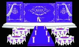 紫色婚礼背景