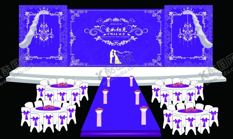 编号：66324809231951417292【酷图网】源文件下载-紫色婚礼背景