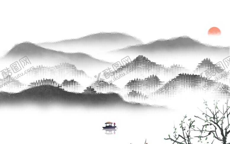 编号：29724306151253508728【酷图网】源文件下载-山水画水墨山水画意境山水画