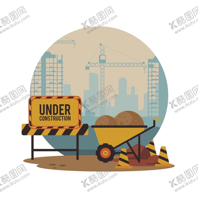 编号：78368107051615276557【酷图网】源文件下载-扁平建筑插画