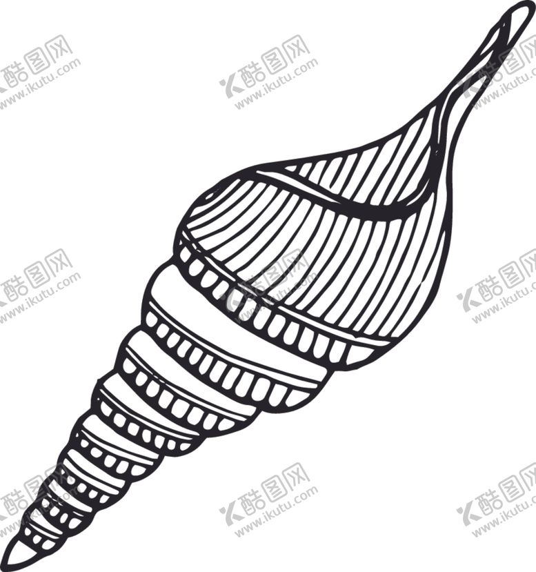 编号：77594109131317198918【酷图网】源文件下载-海螺素描