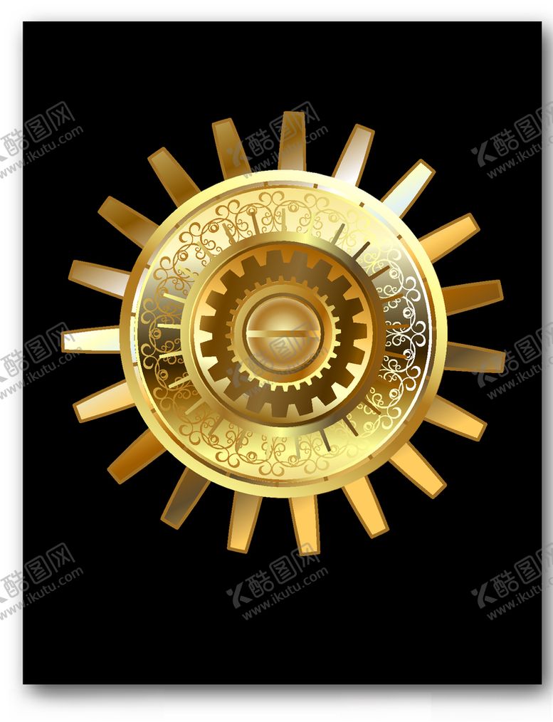 编号：20201309140535225829【酷图网】源文件下载-矢量金属花纹