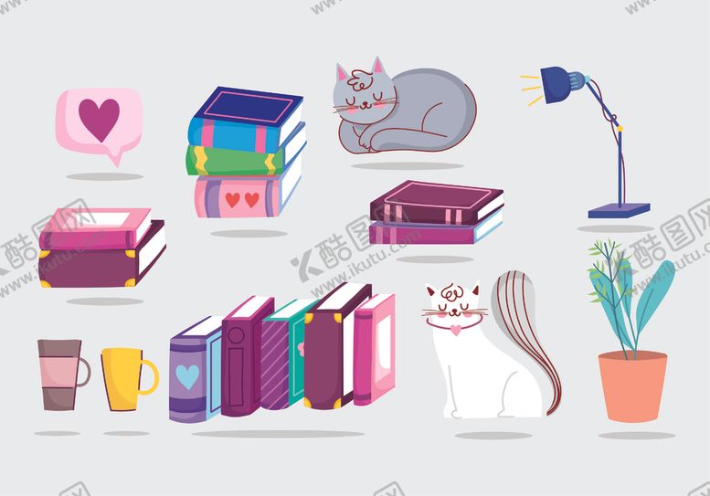 编号：99439906290812441624【酷图网】源文件下载-卡通手绘书本