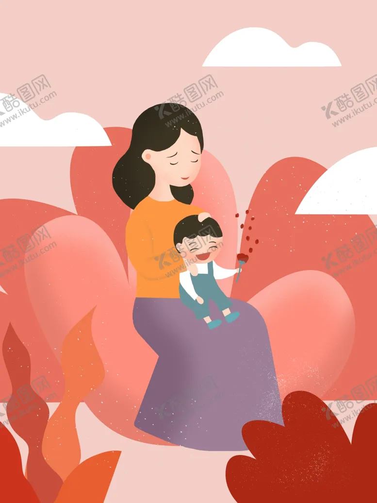 编号：74818911282153046237【酷图网】源文件下载-母亲节插画
