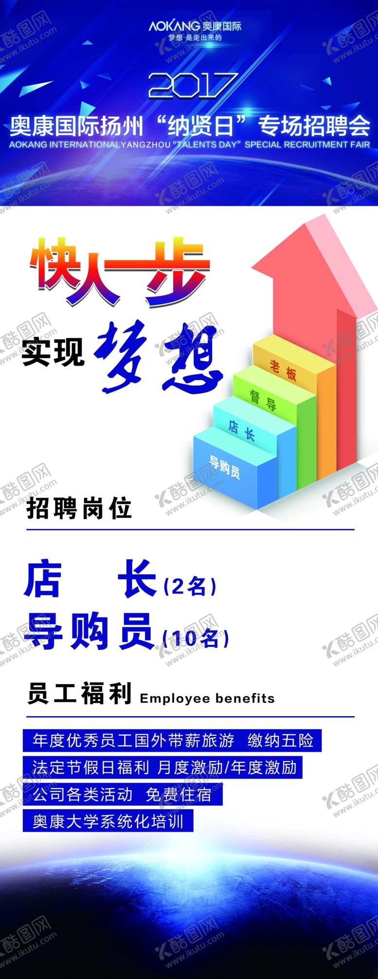 编号：89327602170739028399【酷图网】源文件下载-奥康招聘展架