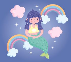 手绘美人鱼