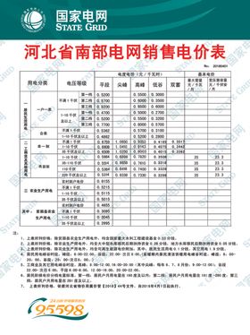 电网销售电价表