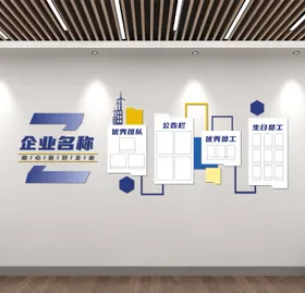 企业文化墙优秀员工优秀团队宣传照片墙