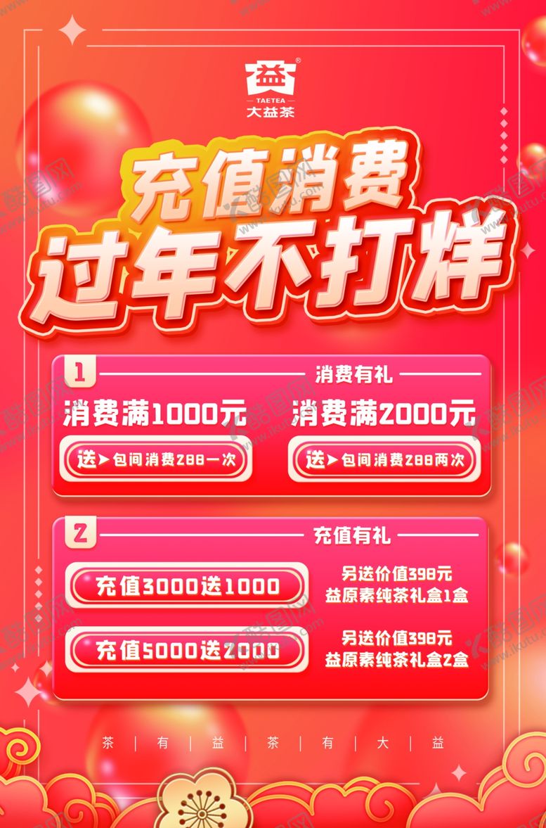 编号：20046202031322529977【酷图网】源文件下载-春节充值消费海报