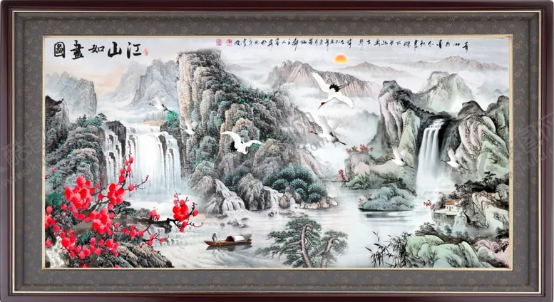 编号：48965405081659191927【酷图网】源文件下载-国画山水装饰画