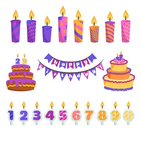 生日装饰素材相关元素素材