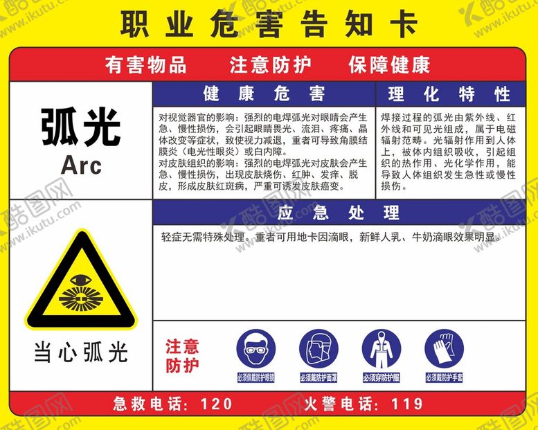 编号：26612002030800401063【酷图网】源文件下载-职业危害告知卡