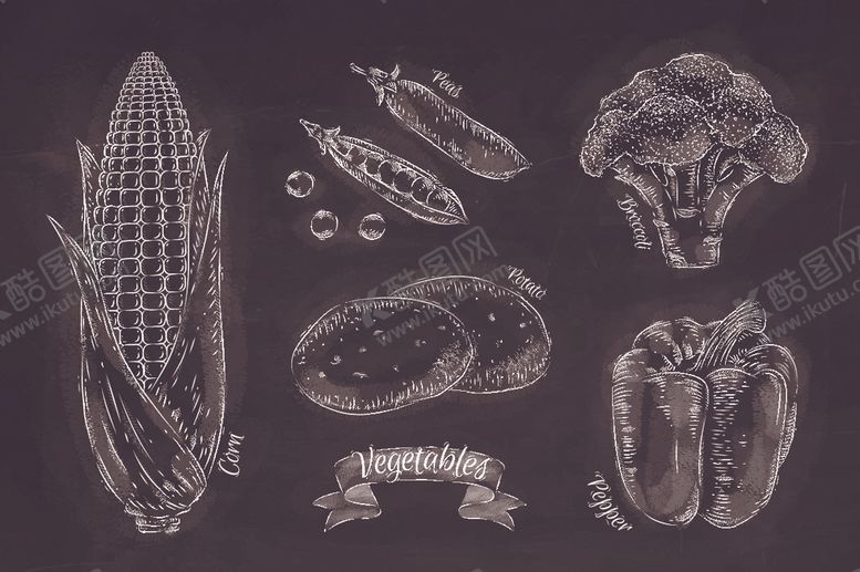 编号：17529609150158227462【酷图网】源文件下载-手绘果蔬
