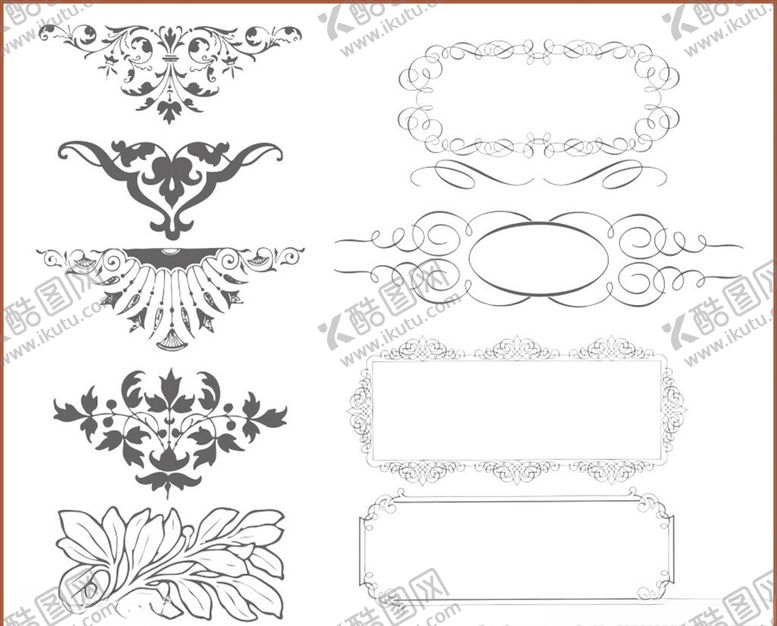 编号：21537209192139167358【酷图网】源文件下载-花纹花边角花边框