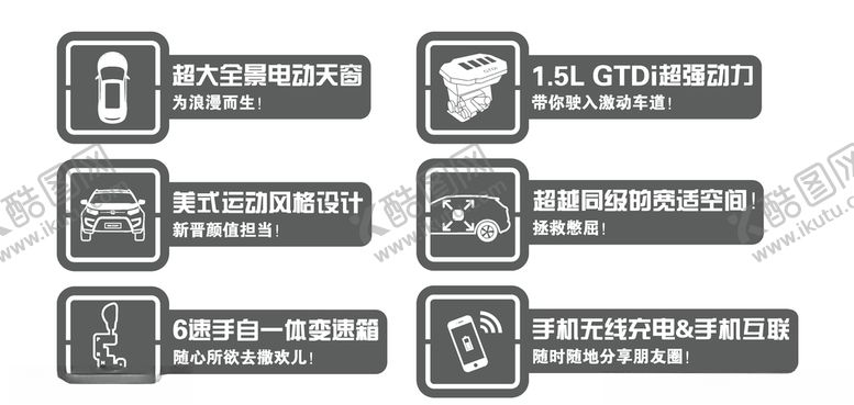 编号：31810309210515561225【酷图网】源文件下载-汽车卖点贴