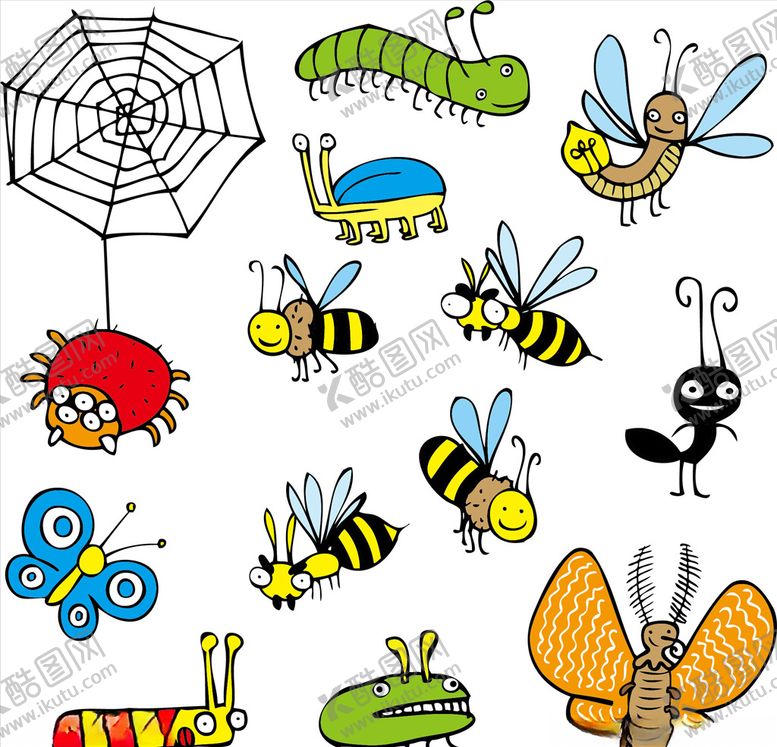 编号：52211709291249558287【酷图网】源文件下载-矢量昆虫图片
