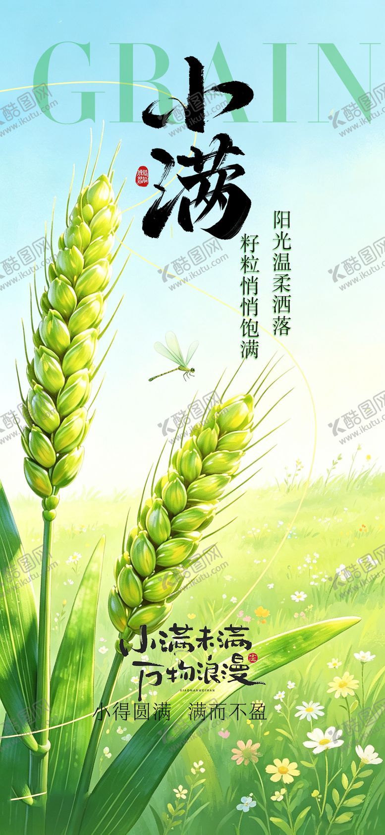 编号：13812005222323349189【酷图网】源文件下载-小满节气海报