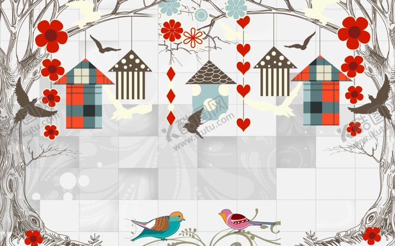 编号：98486510181101349211【酷图网】源文件下载-喜庆灯笼背景墙