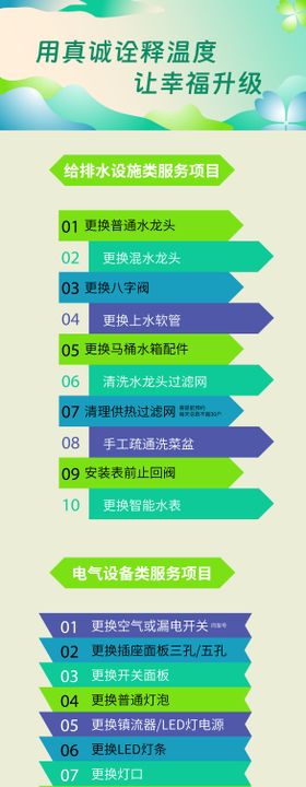 物业便民服务项目长图海报