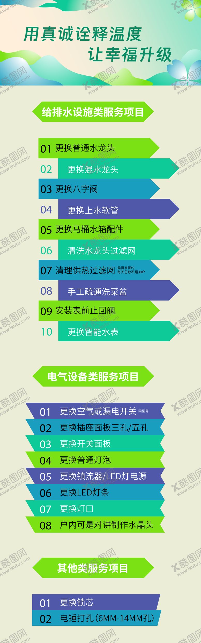 编号：66396902081820541725【酷图网】源文件下载-物业便民服务项目长图海报