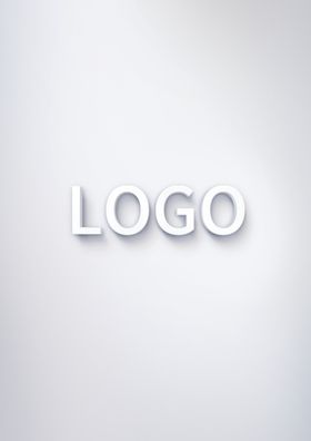 白色干净logo样机