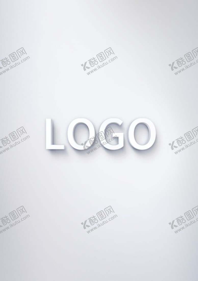 编号：12700705110339446039【酷图网】源文件下载-白色干净logo样机