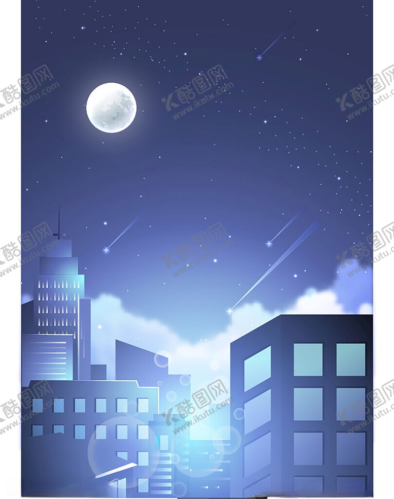 编号：82621101290738086691【酷图网】源文件下载-夜晚星空矢量