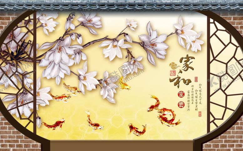 编号：91729105142238389751【酷图网】源文件下载-花卉背景墙