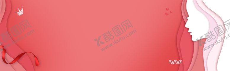 编号：84668110281300038771【酷图网】源文件下载-妇女节扁平粉色电商海报背景