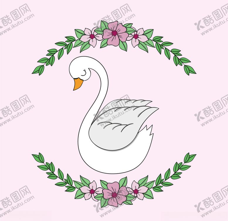 编号：26388209281610583821【酷图网】源文件下载-手绘矢量天鹅